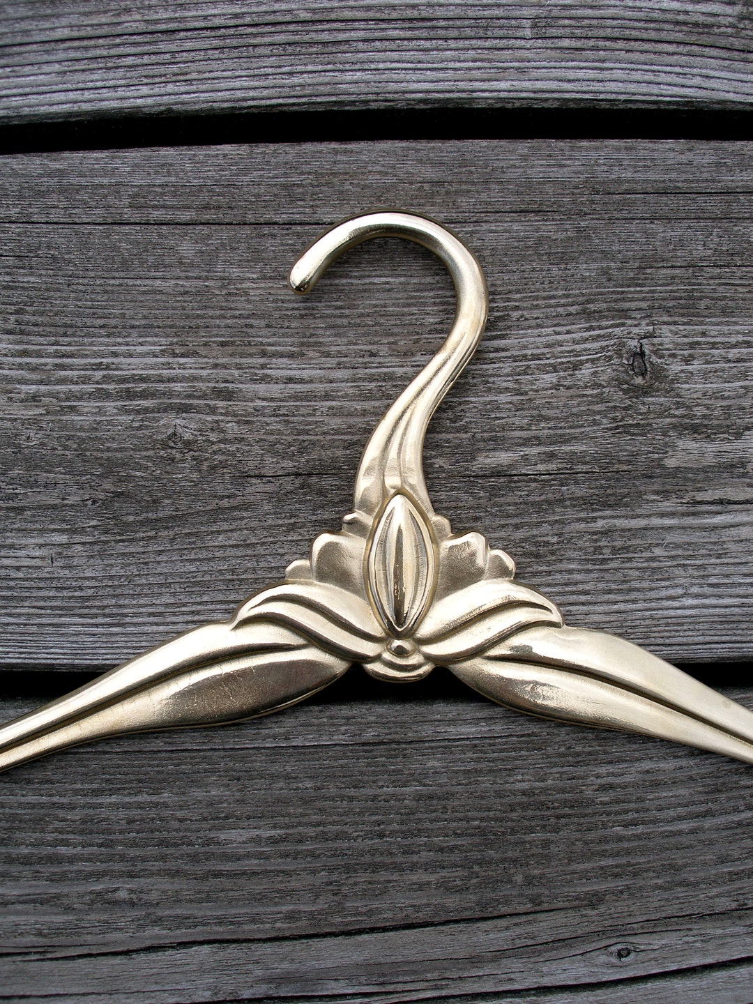 Vintage Brass Clothes Hangers, Antique Brass Bridal Hanger, Brass