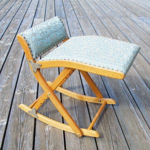 Vintage Folding Foot Stool, Foot Rest, Small Rocking Chair, Rocking Stool, Swing Footstool For Living Room