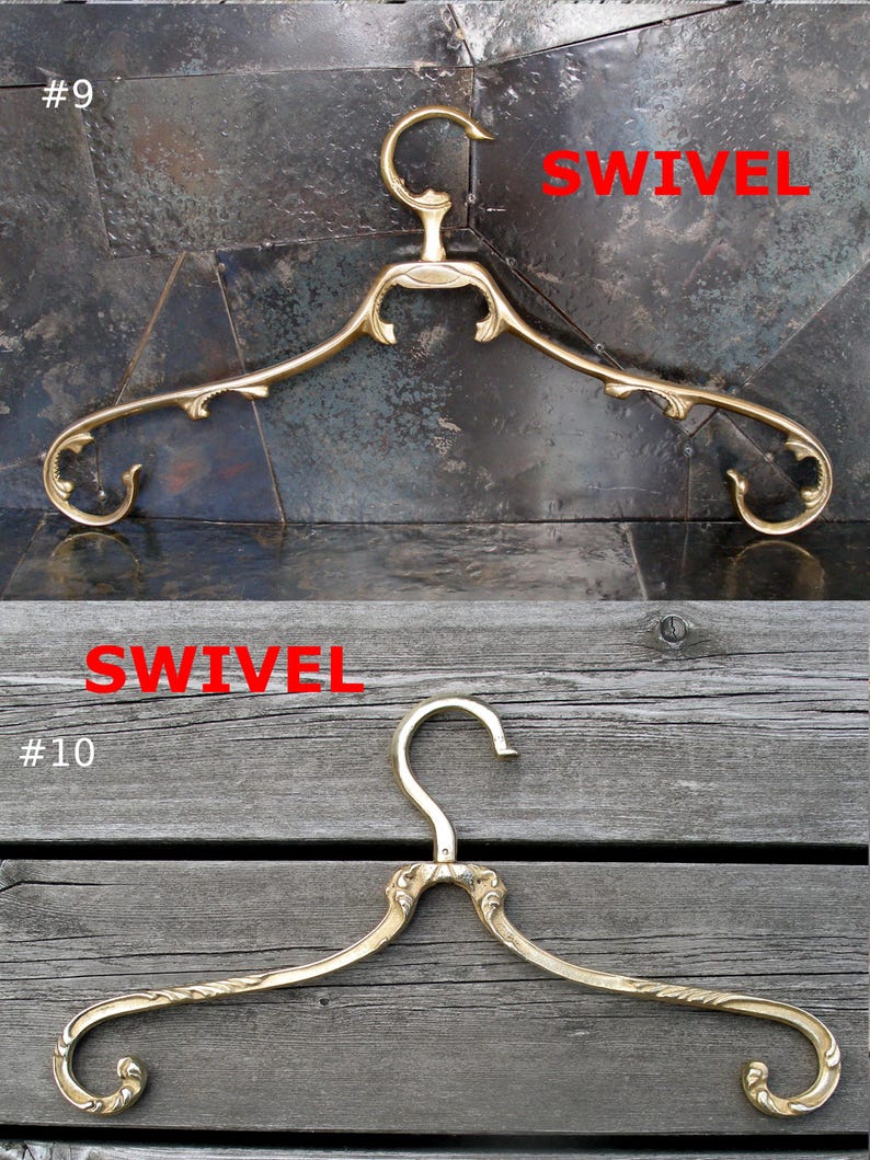 vintage brass wedding dress hanger-antique bridal hangers-old brass hangers-vintage brass coat hanger-brass clothes hangers-wardrobe