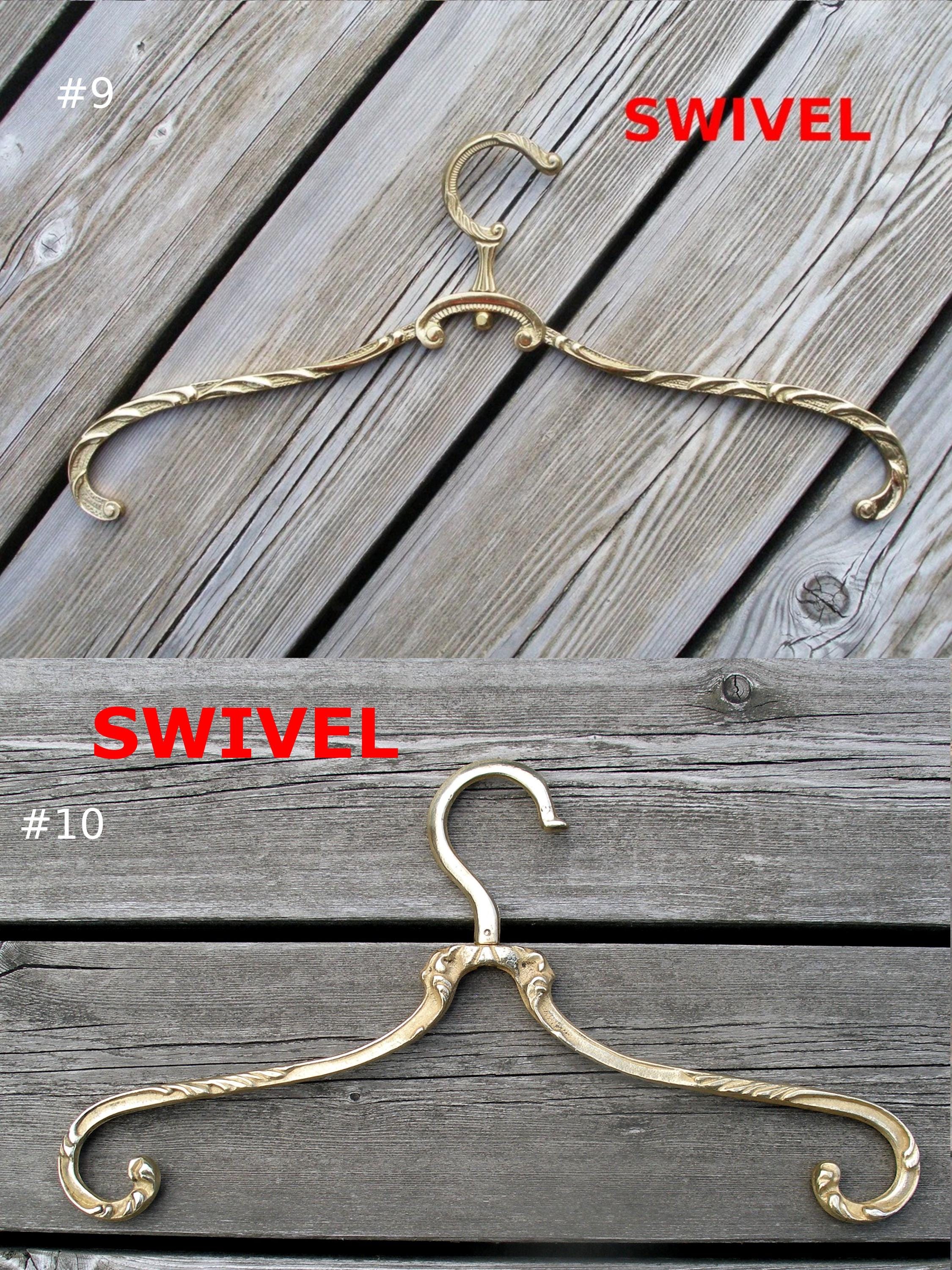 vintage brass wedding dress hanger-antique bridal hangers-old brass hangers-vintage brass coat hanger-brass clothes hangers-wardrobe