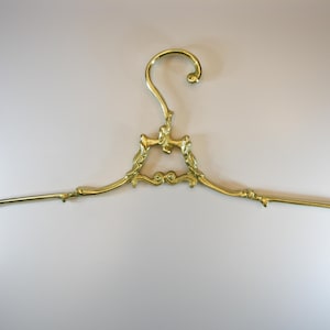 vintage brass dress hangers, brass bridal hangers, antique brass wedding dress hangers, old vintage brass hanger, brass coat hanger