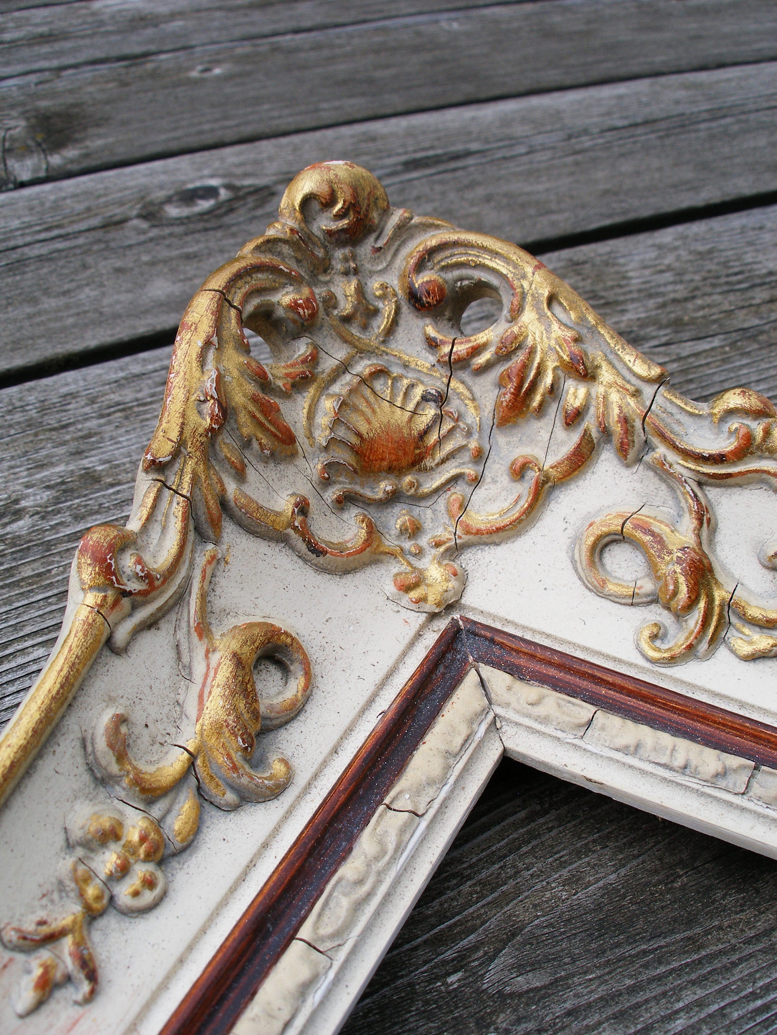 Antique Orné boisvintage Bois Art FrameHard Wood Etsy