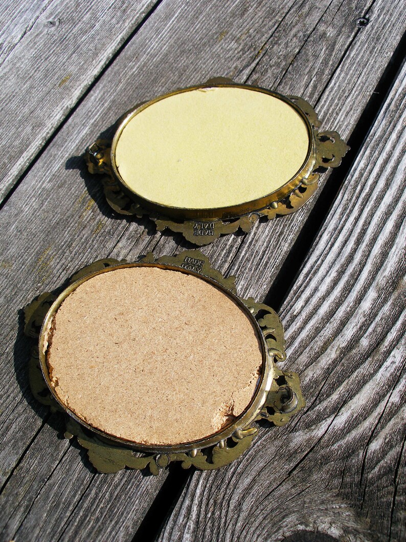 Vintage 60\u2019s brass photo frame-Ornate brass frame-Brass picture frame-Vintage brass glass photo frame-Home D\u00e9cor-Housewarming Set of 2 pcs