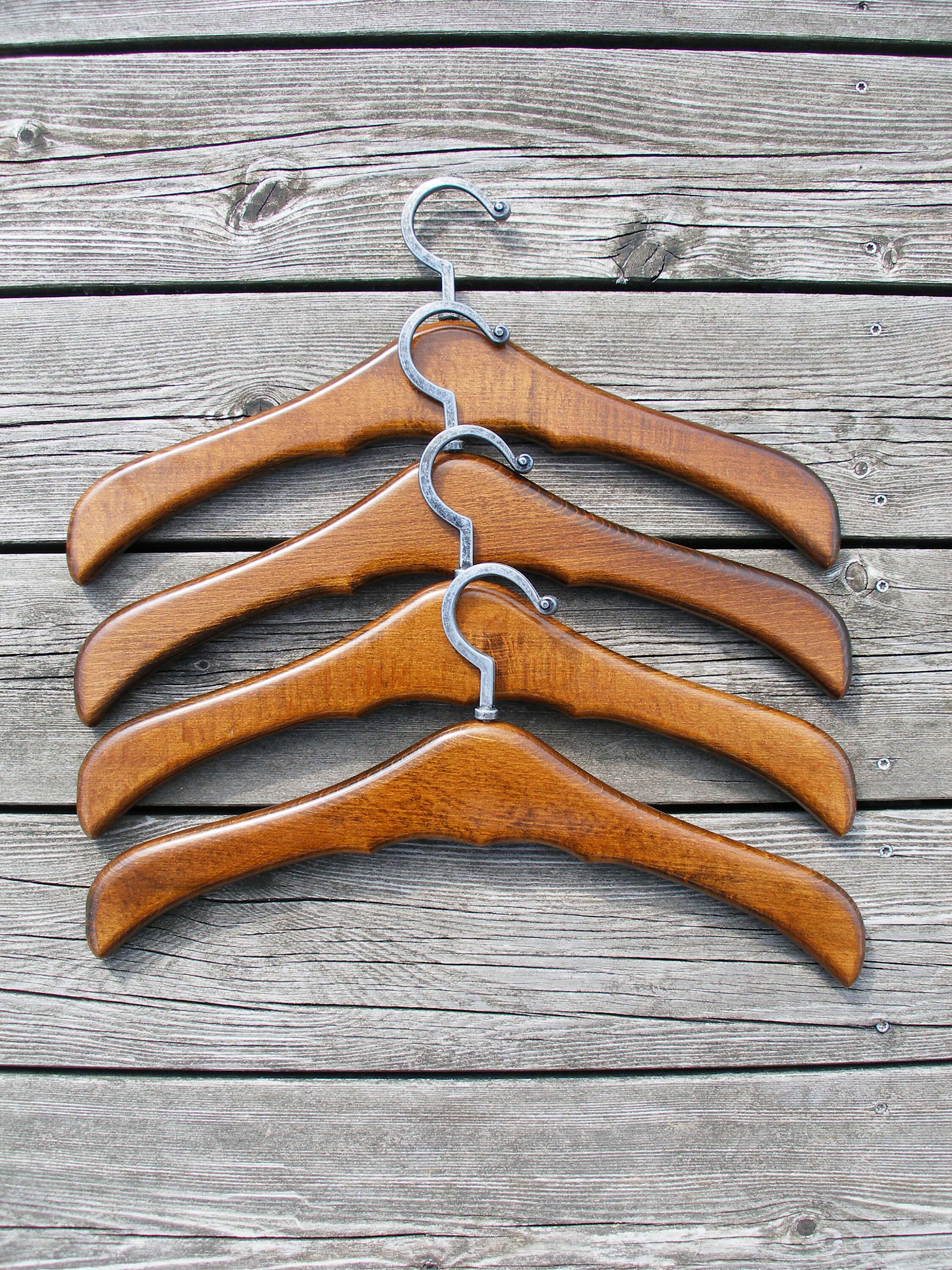 4pcs oak hangerswooden hangersecht eicheold vintage wood Etsy