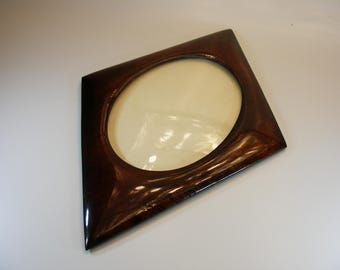 Art Deco Wood Photo Frame - Antique Oval Picture Frame