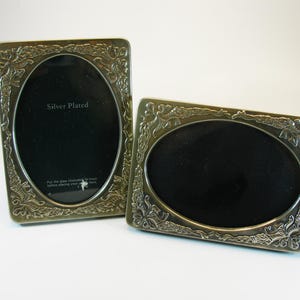 2 pcs. ornate silver plated frames, Picture frames with glass, Vintage 70’s photo frames set, Wedding Photo Frame, Glass Frame, Home décor