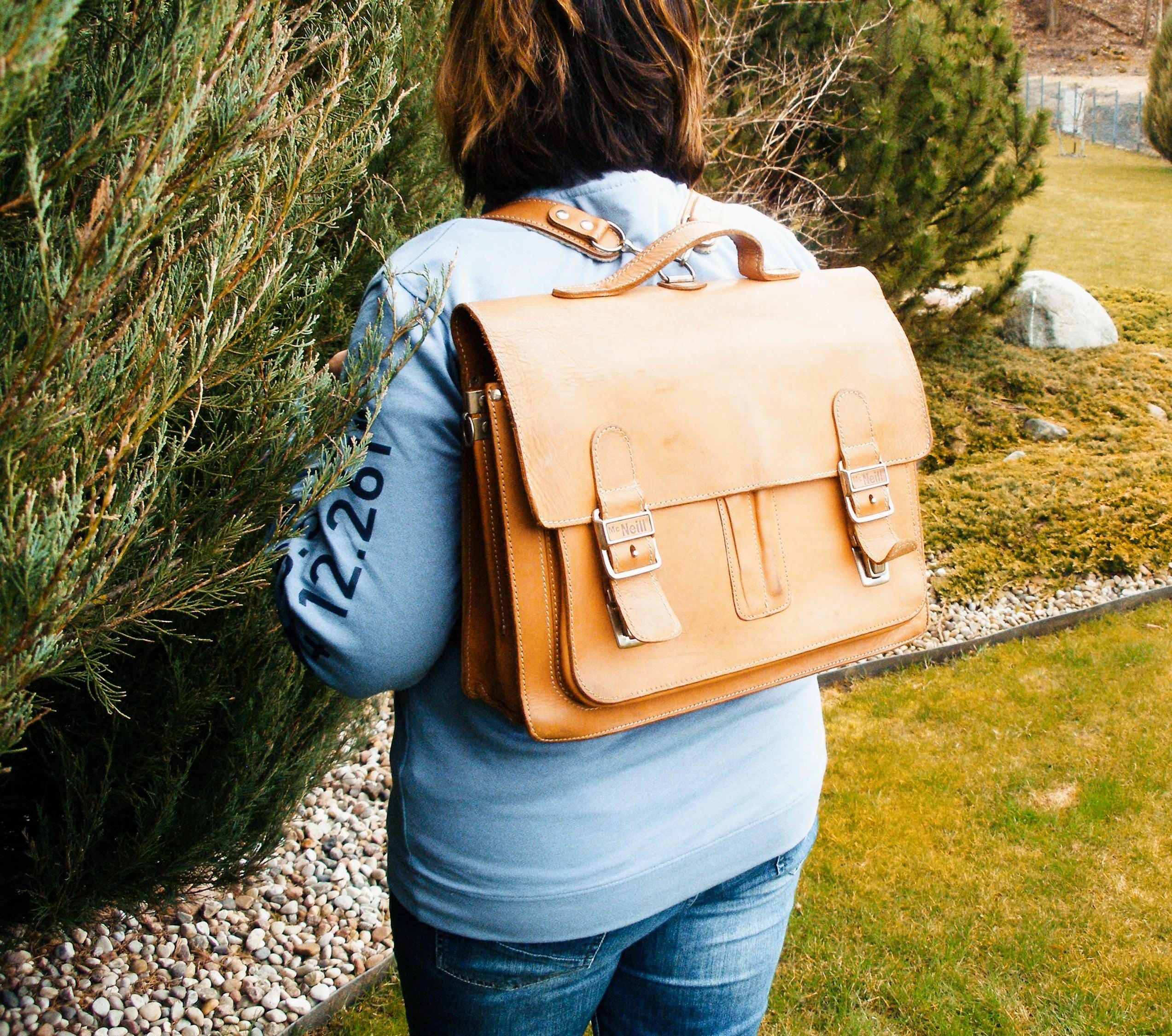 70s Leather Backpack - Etsy Canada 70s Leather Backpack - Etsy Canada