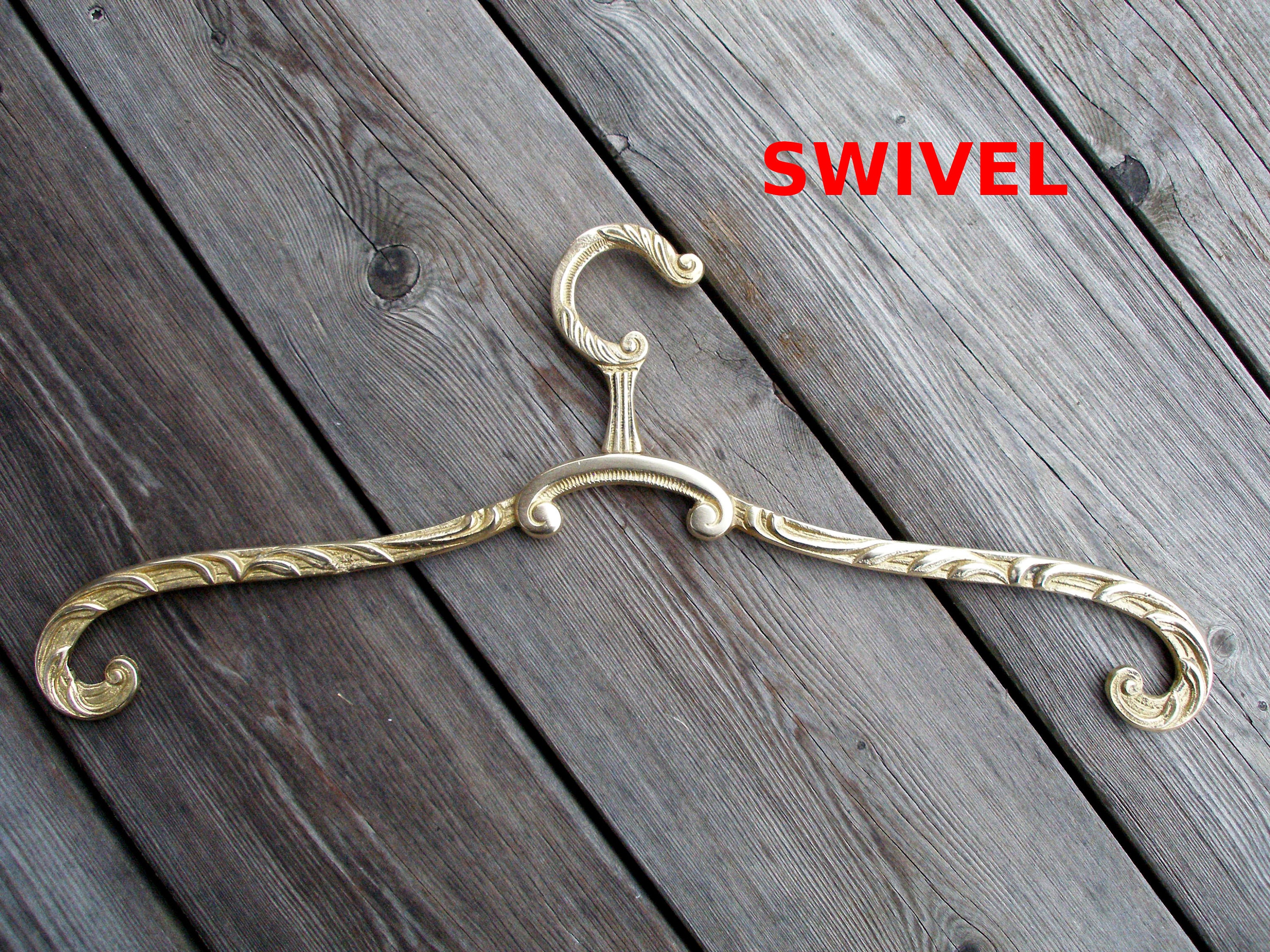 Old Vintage Brass Hanger Vintage Swivel Brass Clothes Etsy