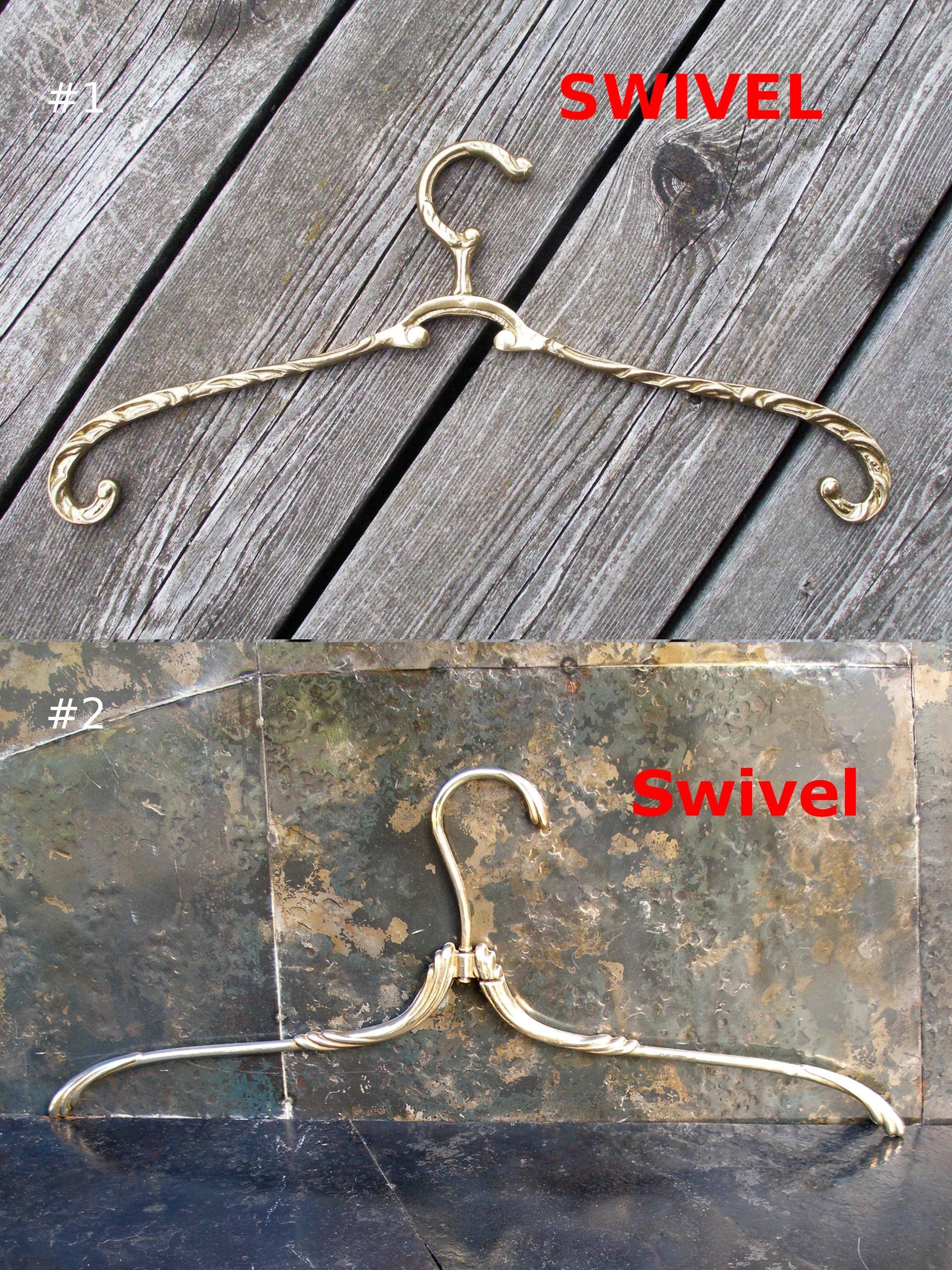 vintage brass wedding dress hanger-antique bridal hangers-old brass hangers-vintage brass coat hanger-brass clothes hangers-wardrobe
