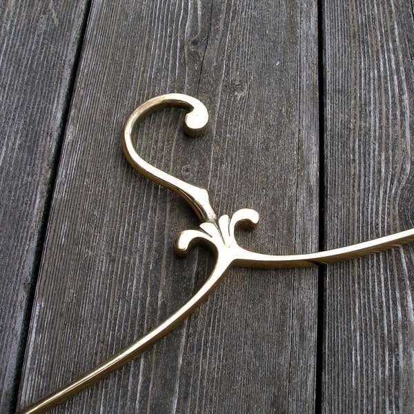 Solid Brass Wedding Dress Hanger, Wedding Dress Hanger, Brass Clothes Hanger, Clothes Hangers, Antique French Coat hanger, Wedding dress