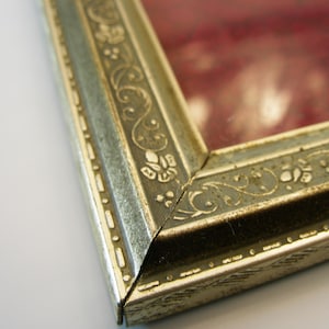 Vintage Brass Photo Midi Frame with Convex Glass, Brass Picture Frame, Ornate Brass Frame, Picture Glass Photo Frame, Home Décor