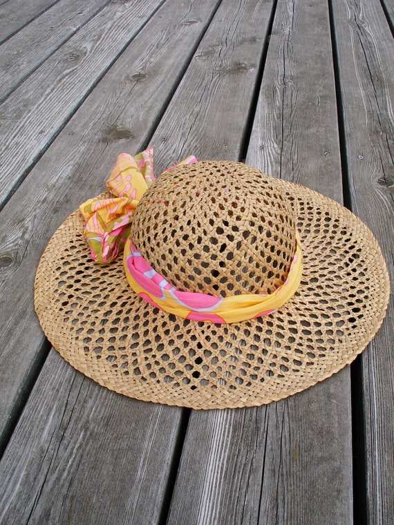 Floppy Sun Hat, Floppy Beach Hat, Vintage Sun Hat,