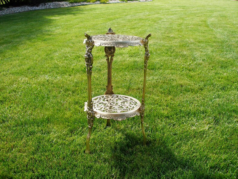 Brass Plant Stand Flower Pot Stand Vintage Brass Planter Etsy