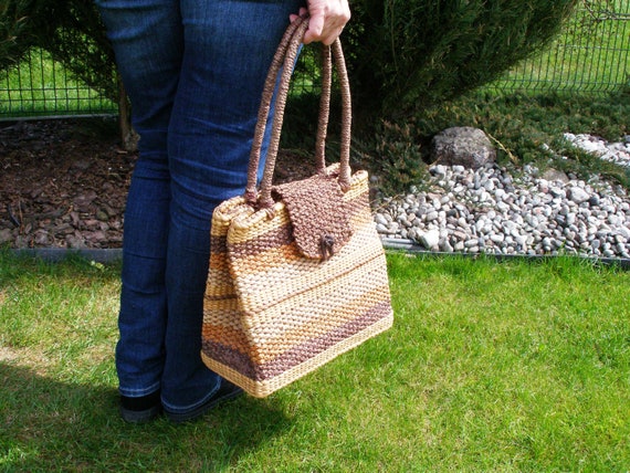 Straw Basket Basket Bag Straw Shopper Basket, U-shopper Basket