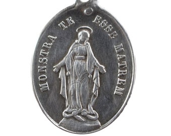 Pendentif Mary en argent, médaille de communion Mary's Children