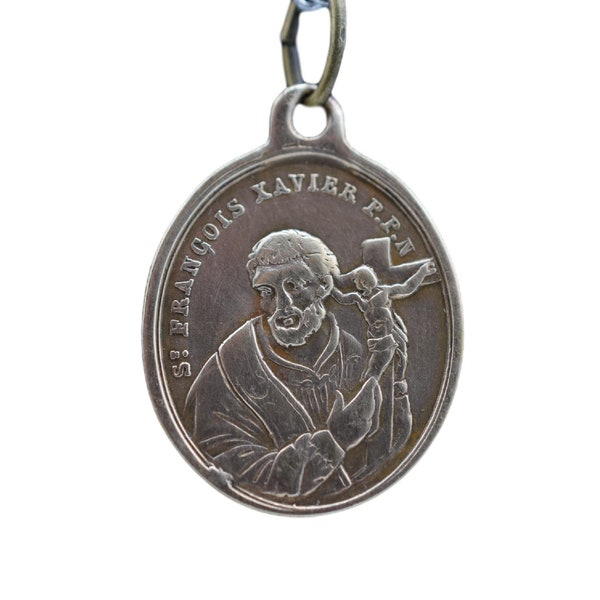 Saint Francis Xavier Rare Medal Patron Saint of Missionaries Pendant