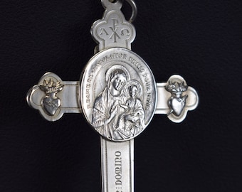 UNIQUE Silver Pectoral Cross Pendant Crucifix Necklace for Men by Alexandre CHERTIER