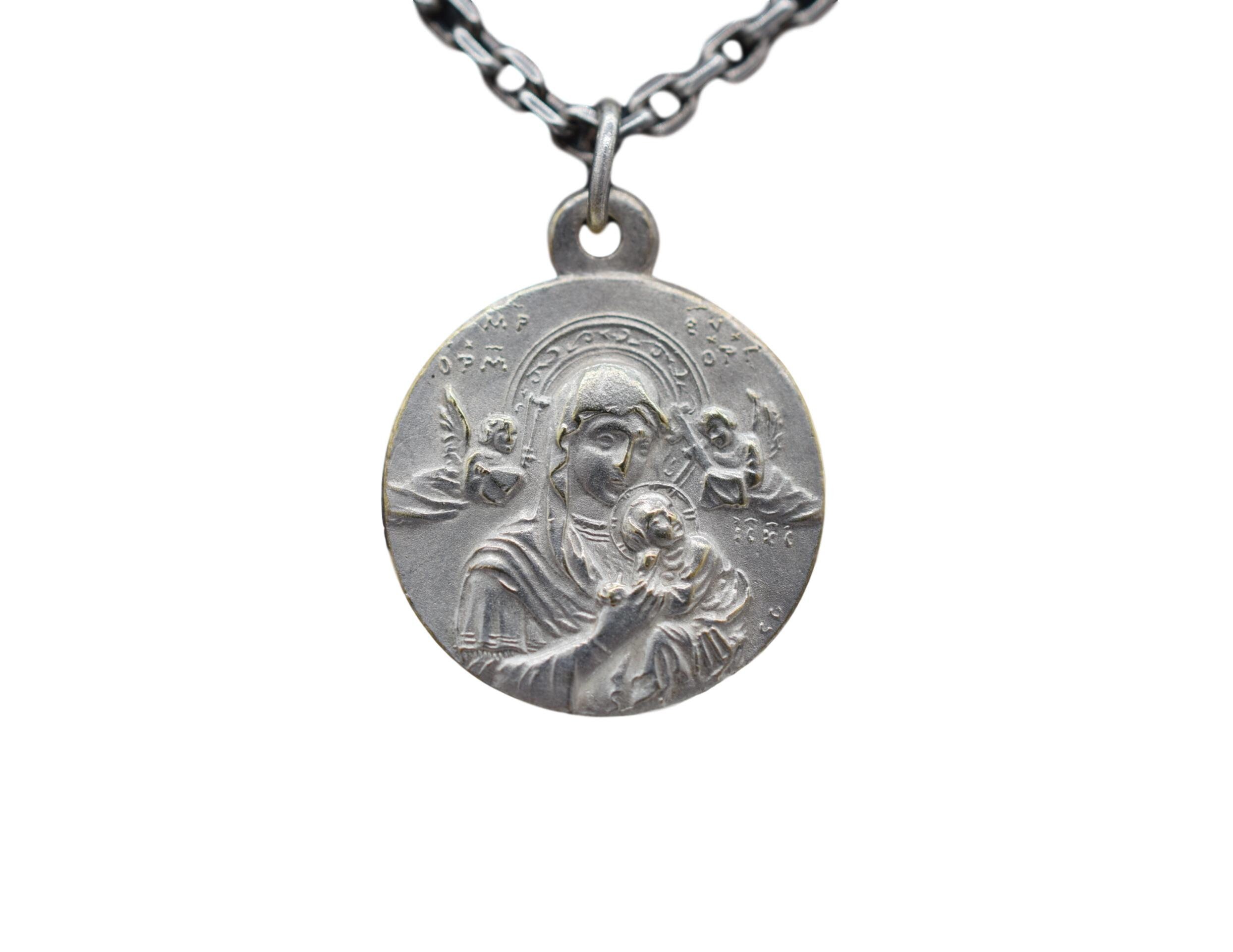 Pope Pie Xii Médaille Madonna et Pendentif Icône Enfant