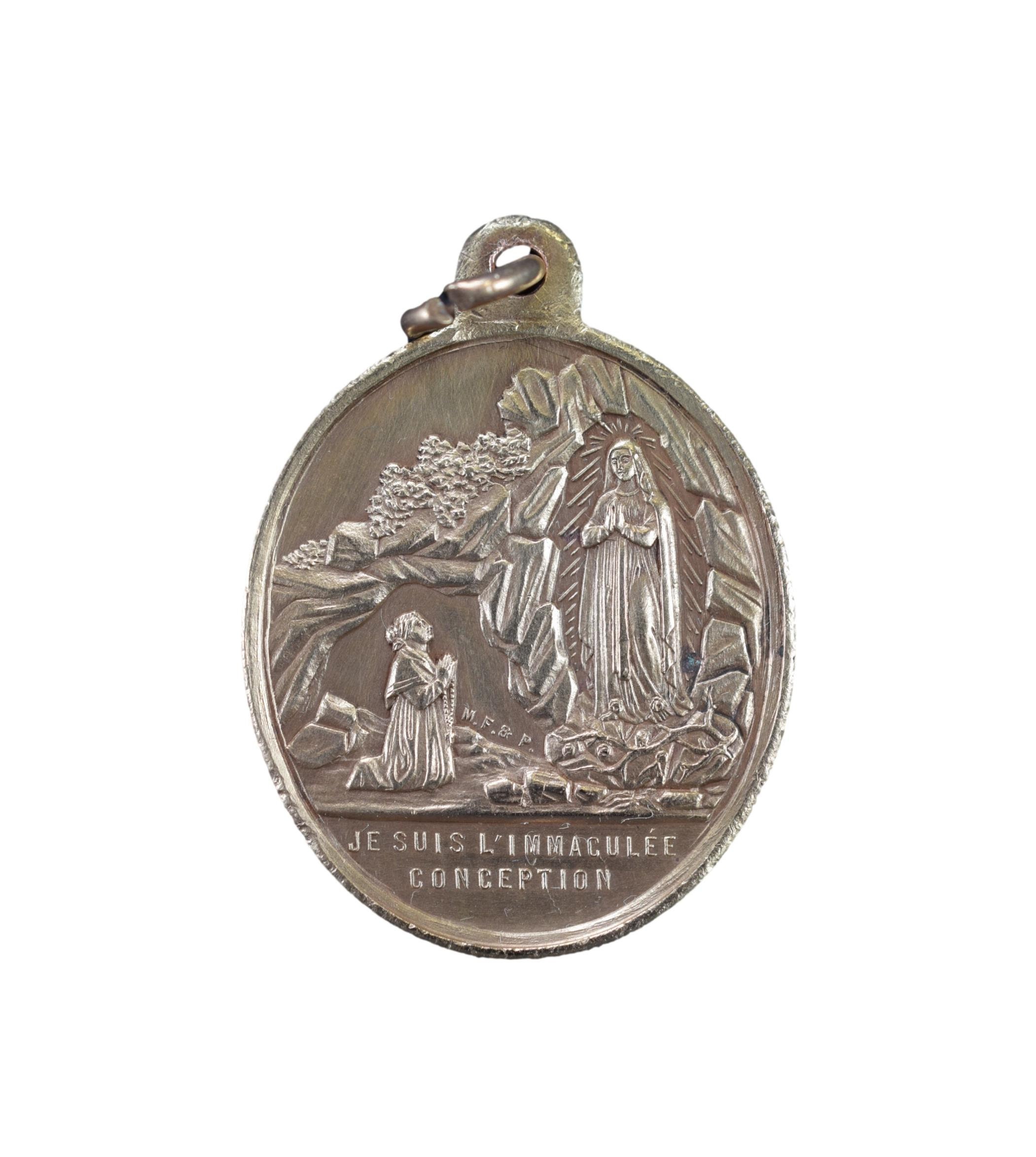 19Èmec Médaille Sanctuaire de Lourdes Lavée Immaculée Conception