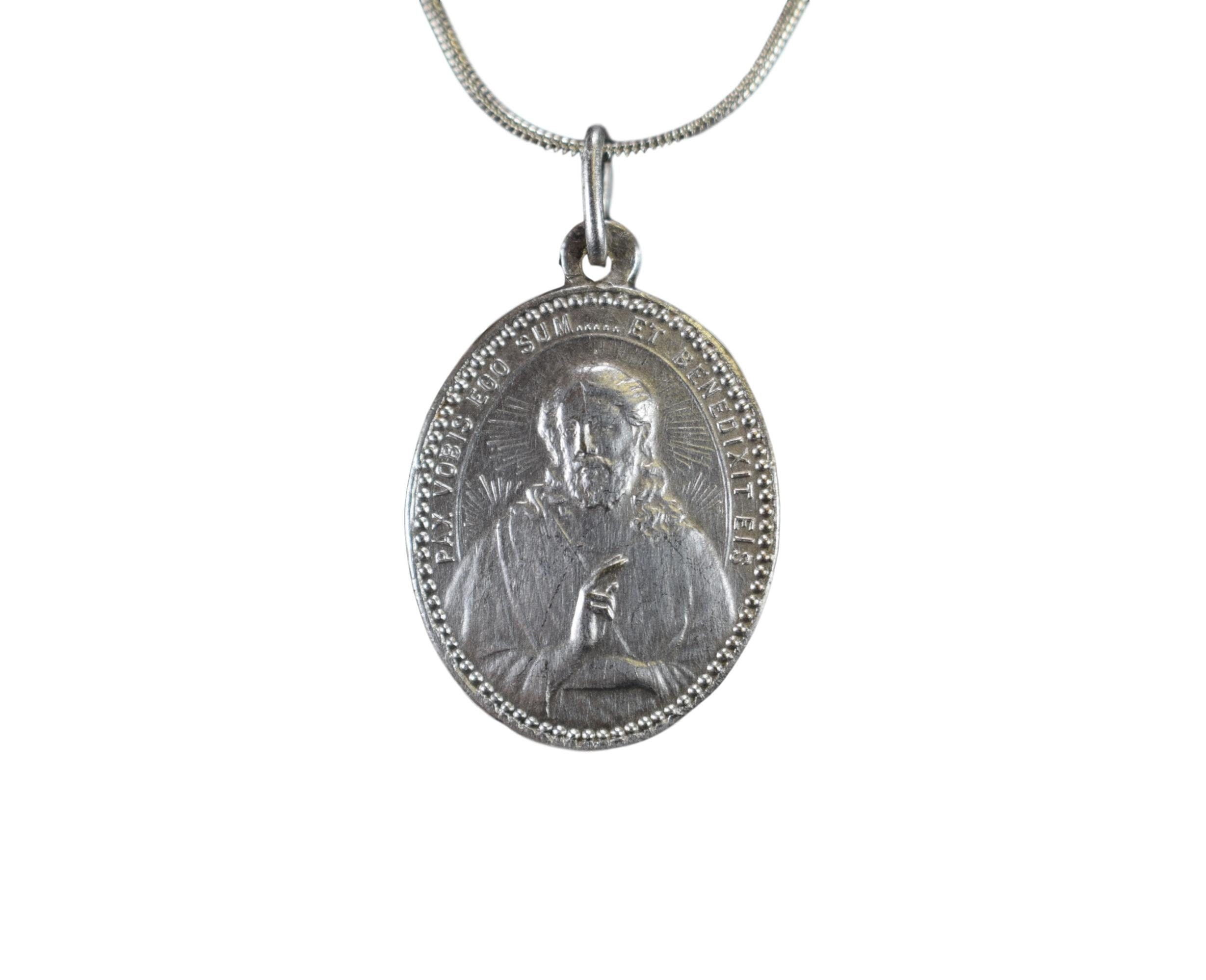Sacré-Cœur de Jésus Médaille La Paix Pendentif Neclace
