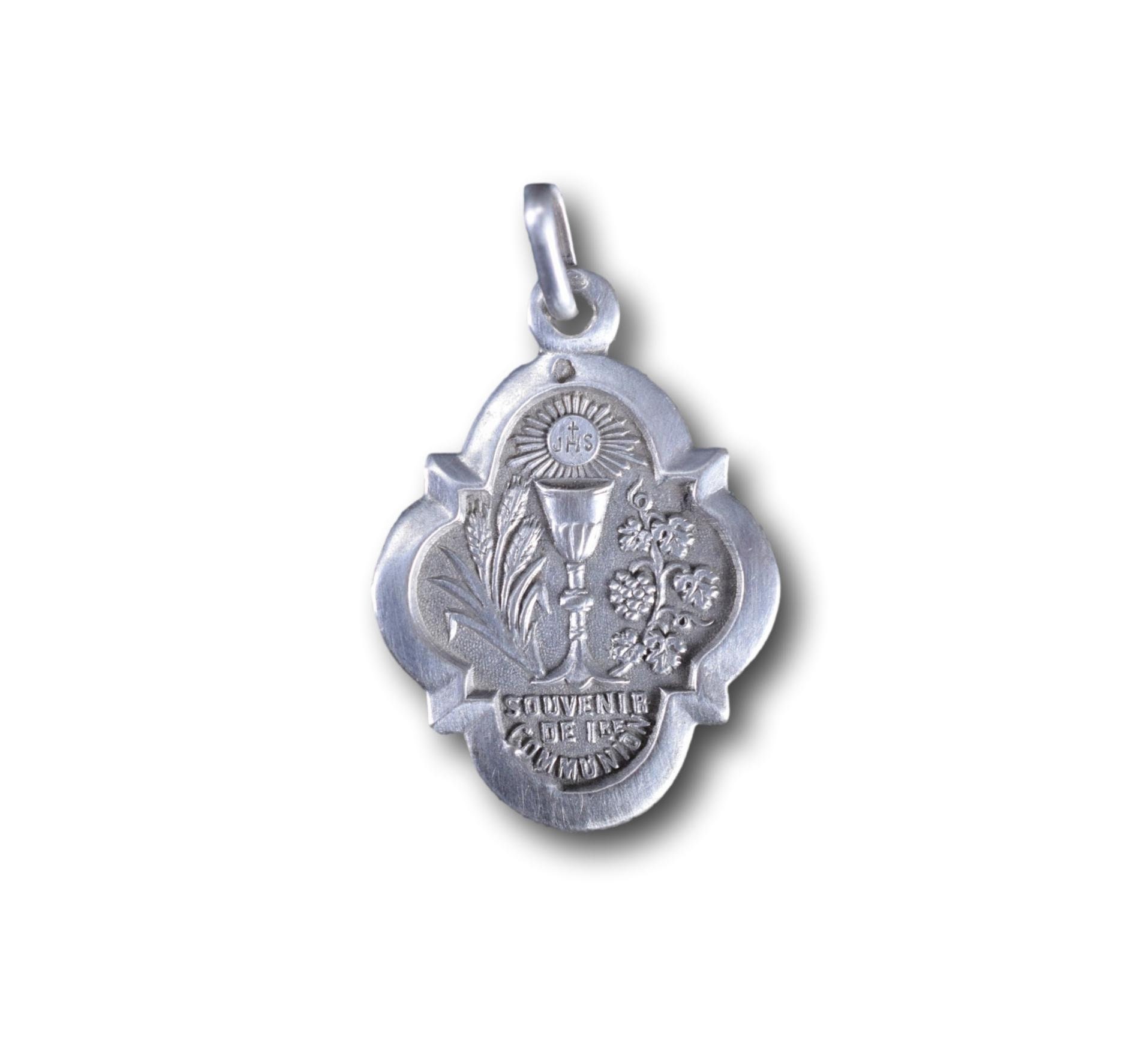 1888 Pendentif à La Médaille Du Calice en Argent Sterling 1Ère Communion