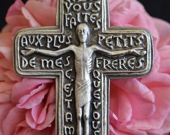 Vintage Matthew's Gospel 25 40 Pectoral Cross Crucifix