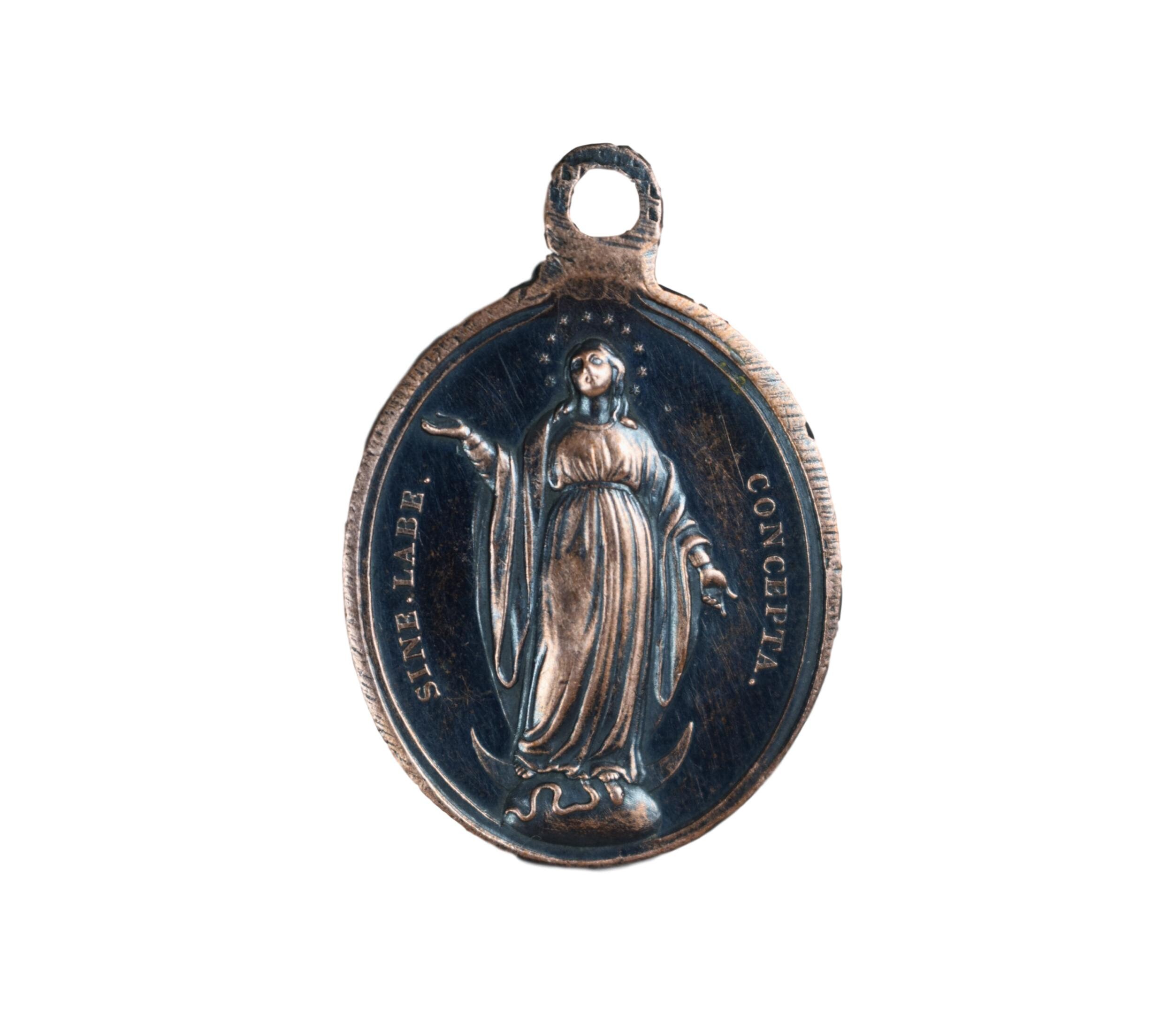 Médaille Saint John Berchmans, Médaille Religieuse Antique, Pendentif Jésuite Français, Des Péchés d