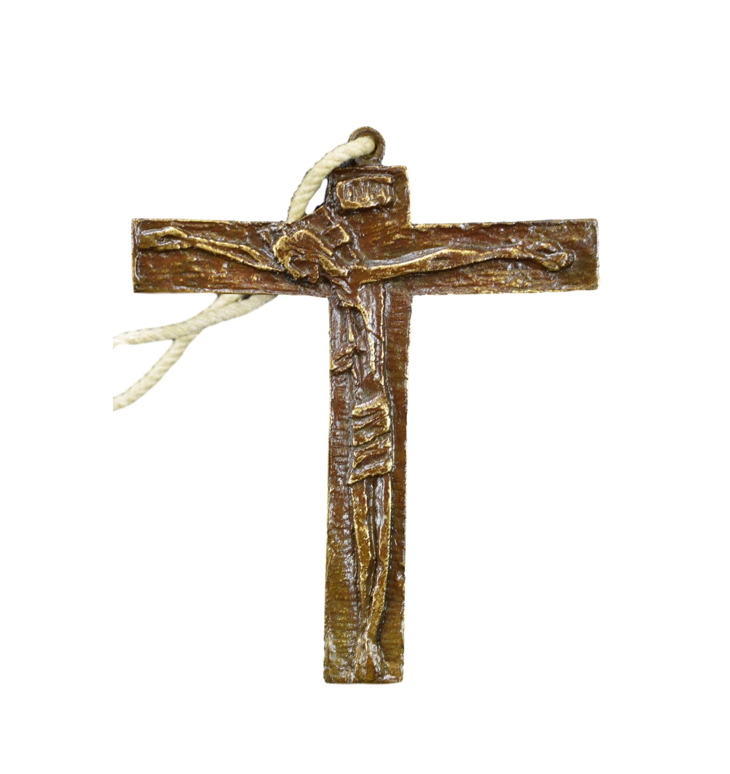 Français Cru Religieux Grand Crucifix de Croix Pectorale