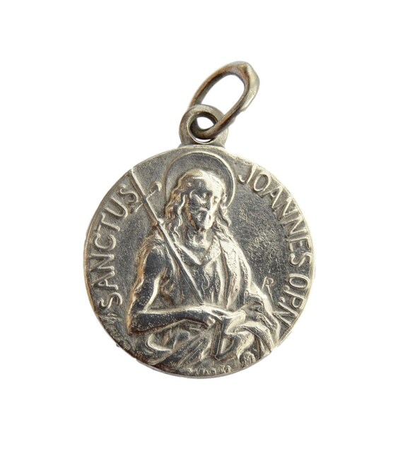 Saint John Baptist Silver Medal French Religious St Jean - Saint John The Baptist Pendant Meaning Saint John Baptist Silver Medal French Religious St Jean - Saint John The Baptist Pendant Meaning
