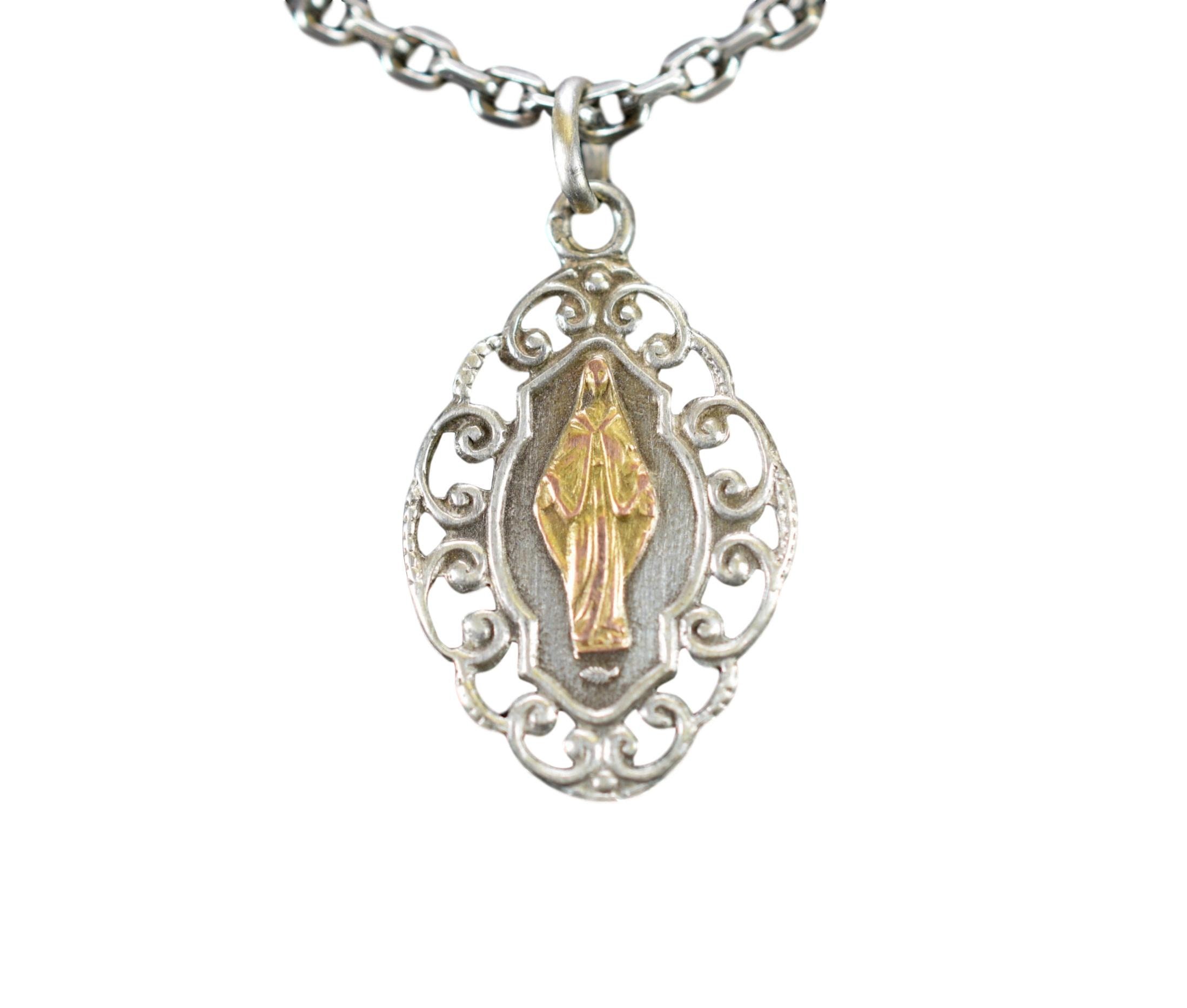 Pendentif Mary Sterling Silver Medal Openwork