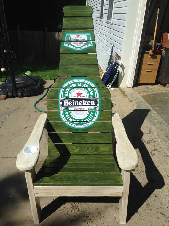 Outdoor furniture Wood chair Beer bottle Adirondack chair Etsy