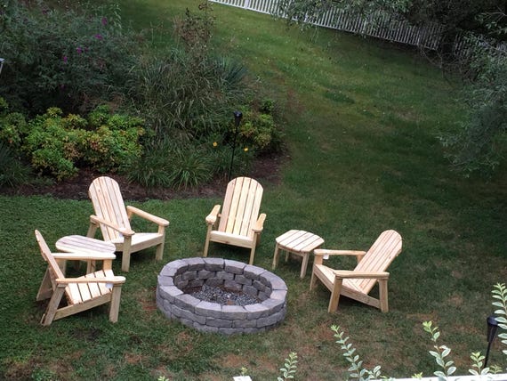Outdoor Adirondack Chairs Fire Pit Chairs Outdoor Furniture Etsy