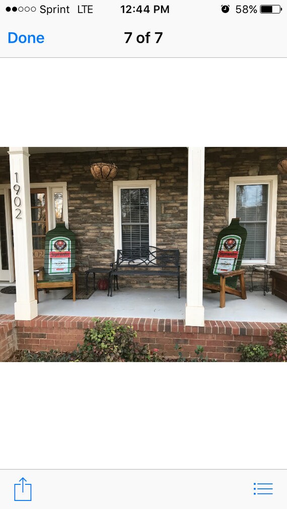 Outdoor Furniture Wood Chair Beer Bottle Adirondack Chair Etsy