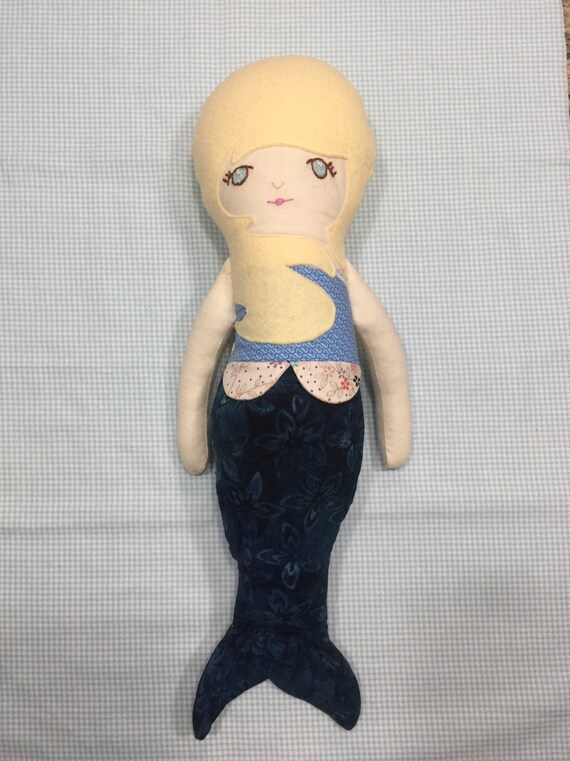 Mermaid Doll With Blonde Hair And Blue Eyes Etsy