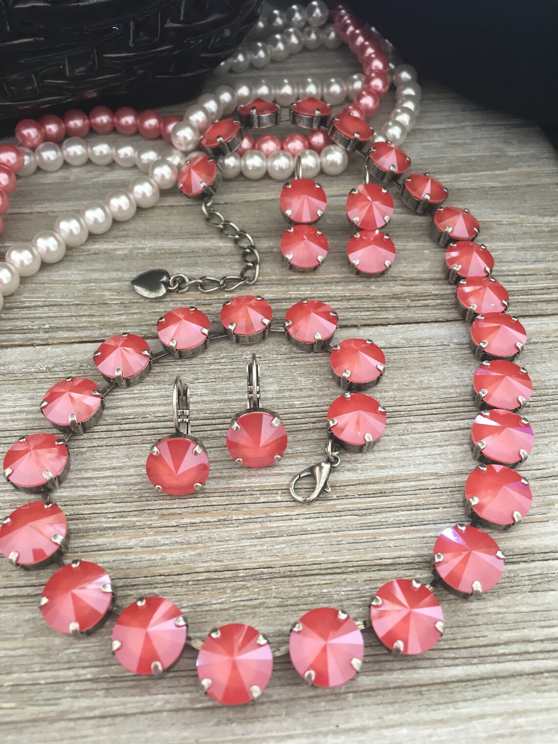 Swarovski coral necklace Clearance