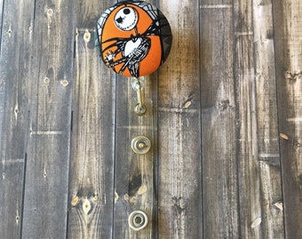 Nightmare Before Christmas Jack Skellington Inspired Badge Reel