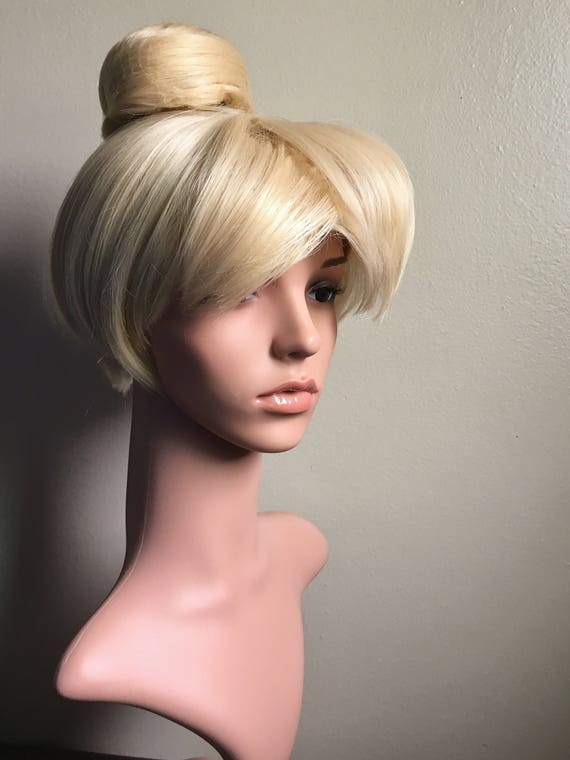 Ready To Ship Tinkerbell Inspired Fairy Blonde Pixie Cut Bun Etsy