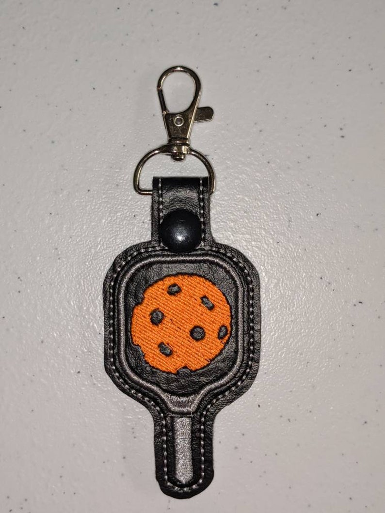 Pickleball Key Chain Bag Tag or Zipper Pull Paddle Ball Etsy