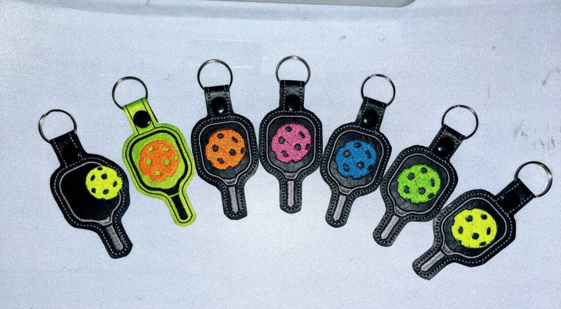 Pickleball Key Chain Bag Tag or Zipper Pull Paddle Ball Etsy