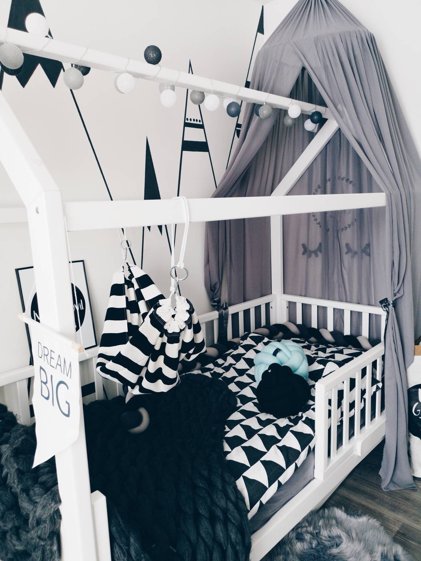Braided Crib Bumper Crib Bedding Baby Shower Nursery Safety
