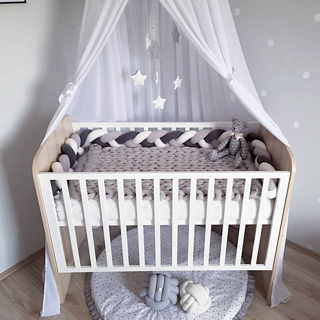 Braided Crib Bumper Crib Bedding Baby Shower Nursery Safety