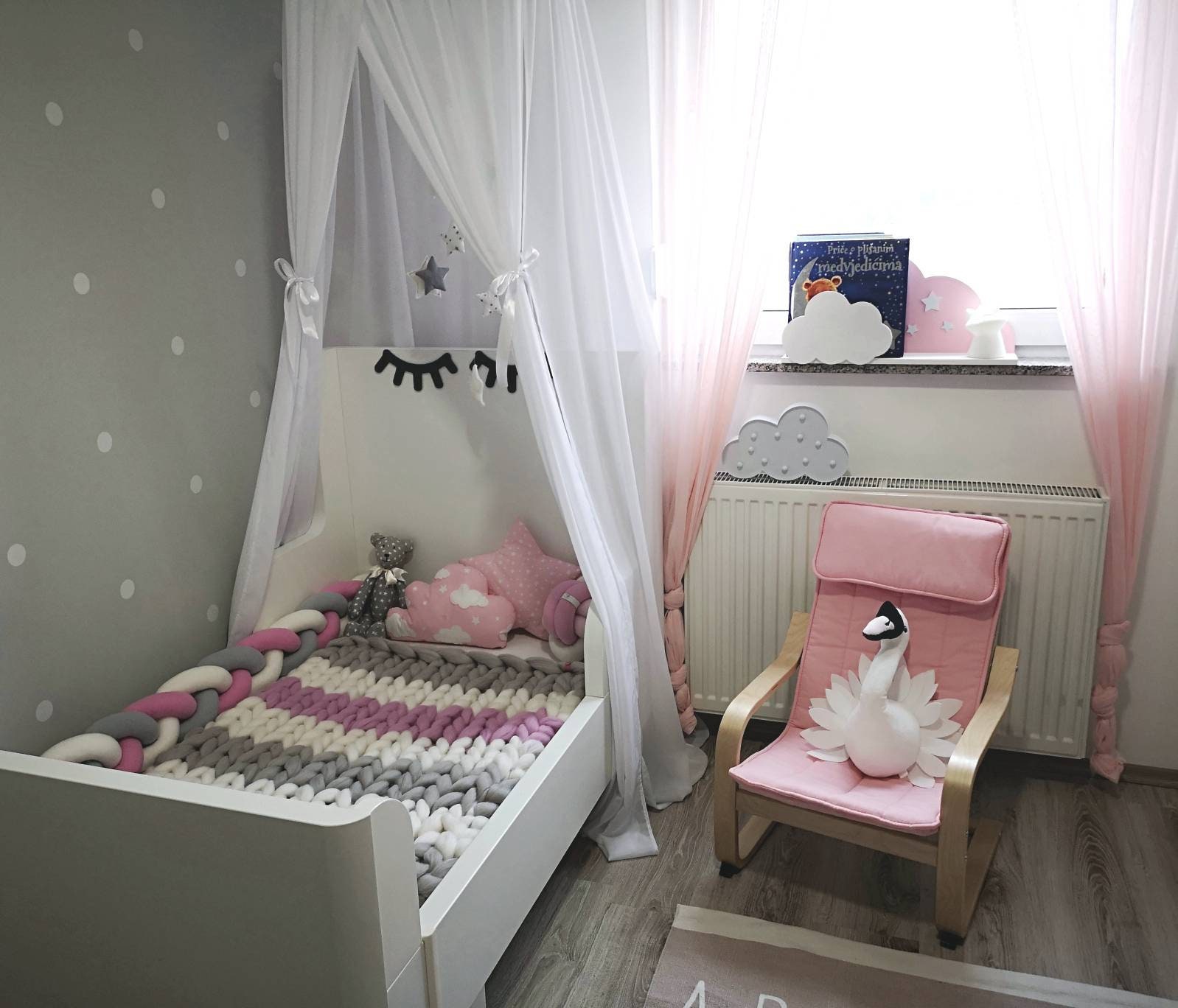 Braided Crib Bumper Crib Bedding Baby Shower Nursery Safety