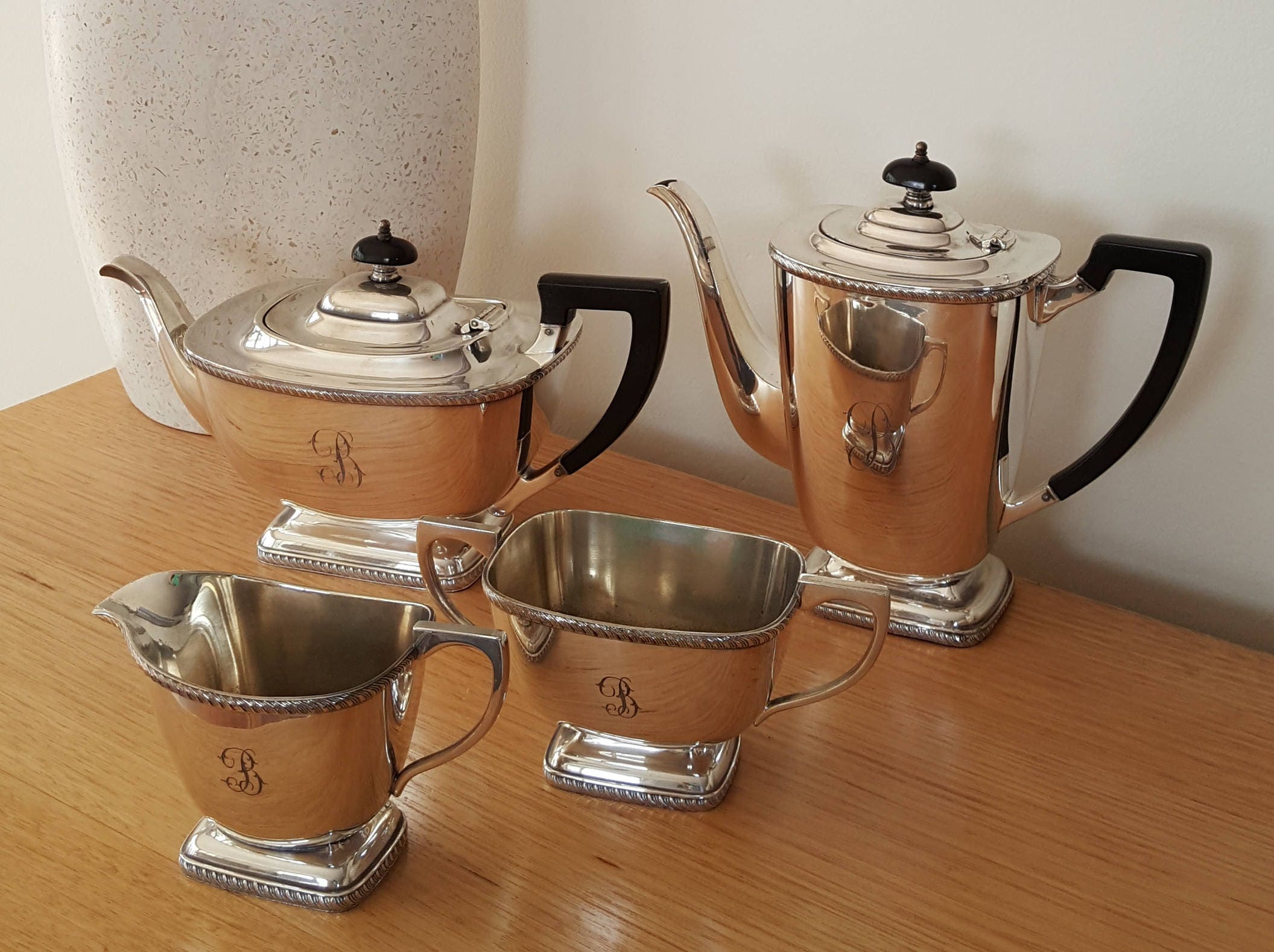 4 Pce Hecworth Sheffield EPNS Coffee & Tea Set Etsy