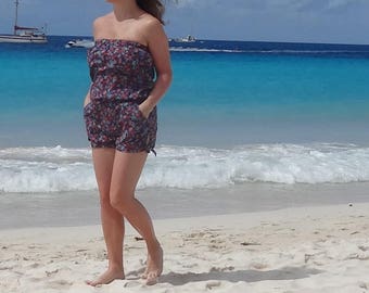 Salcombe playsuit Liberty Art Fabric 'Strawberry Thief'