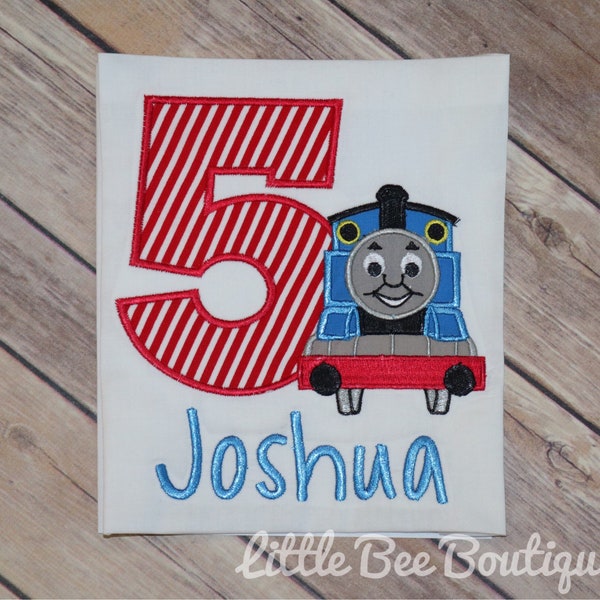 Thomas the Train birthday shirt; Birthday Shirt; Custom Shirt; Kids train shirt; Train party shirt