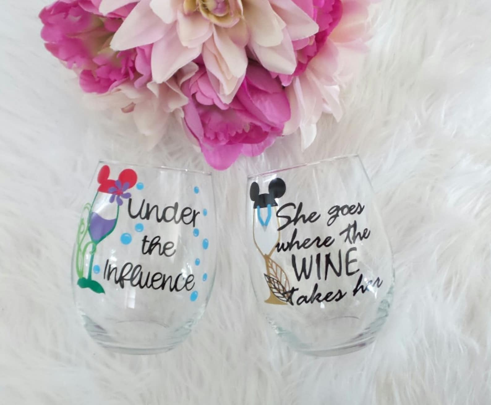 Disney Princess Inspired Wine GlassesDisney princess wine Etsy