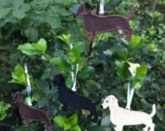 Free Standing Lace Dachshund Ornament