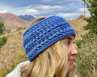 Crocheted Textured Ear Warmer: Soft Snuggly Winter Headband