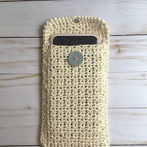 Crocheted Phone Pouch: Mercerized Cotton Protective Case