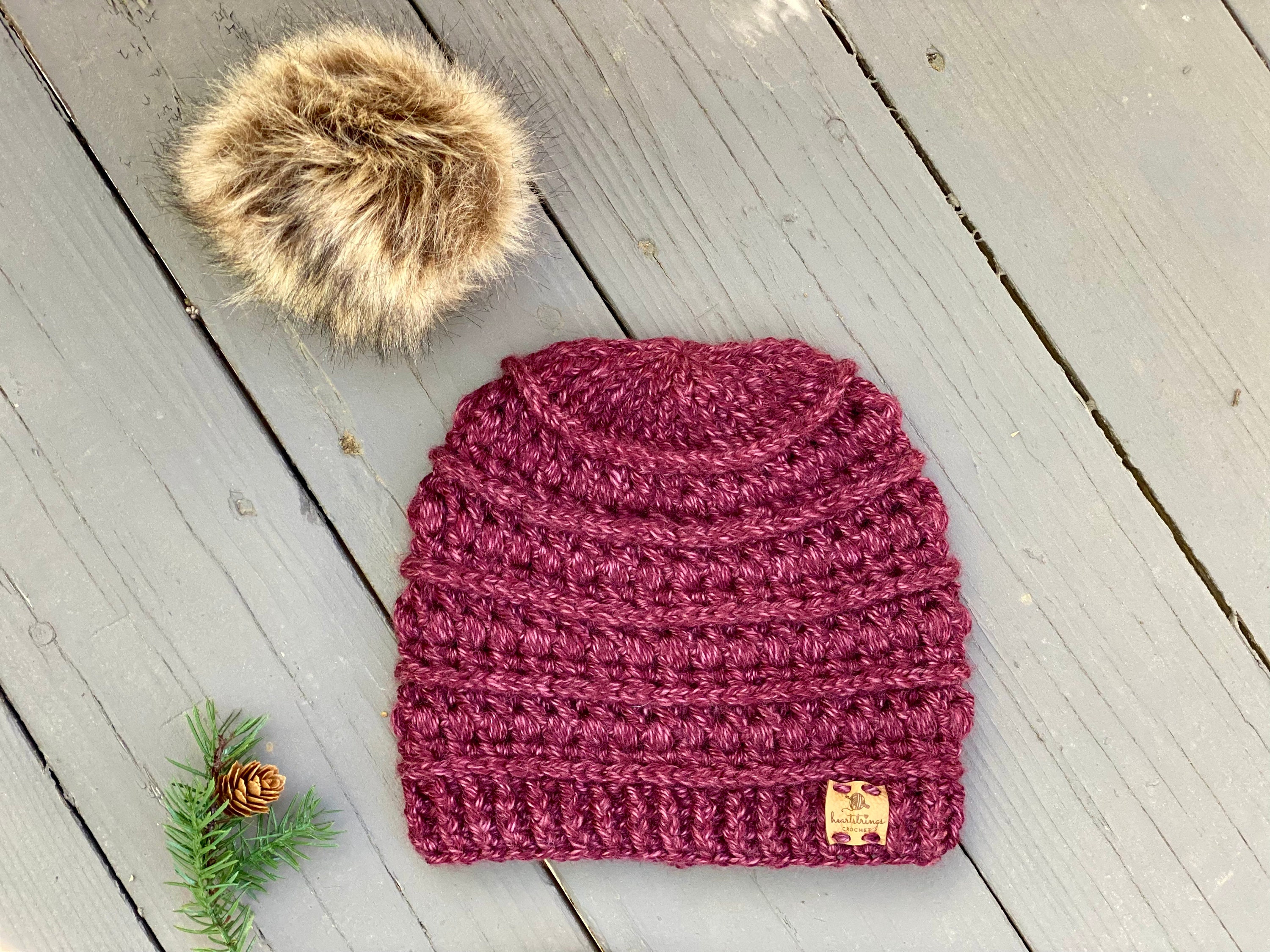 Gorros De Invierno Con Pompón Para Mujer, De Punto Esponjoso, De Piel
